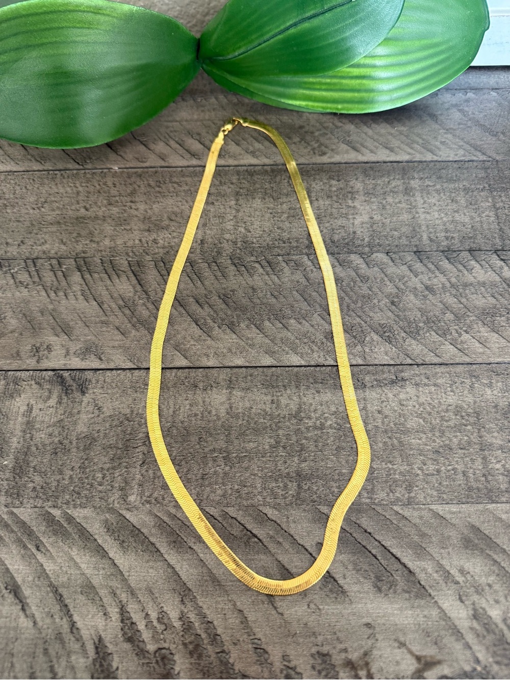 Gold Herringbone Necklace - Women Jewelry